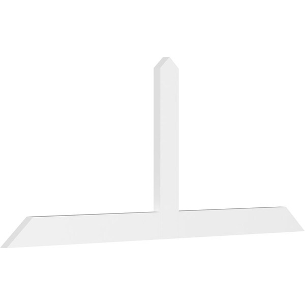 Ekena Millwork Portland Architectural Grade PVC Gable Bracket, 96"W x 40"H x 2"D x 6"F, 10/12 Pitch GBP096X40X0206POR00 - main